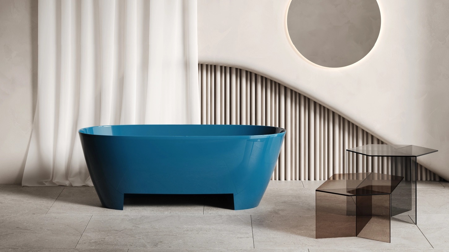 Ванна отдельностоящая Salini Sofia Light S-Sense 103611GF 164x76x58 (покраска RAL полностью, глянцевый), донный клапан, сифон, без перелива