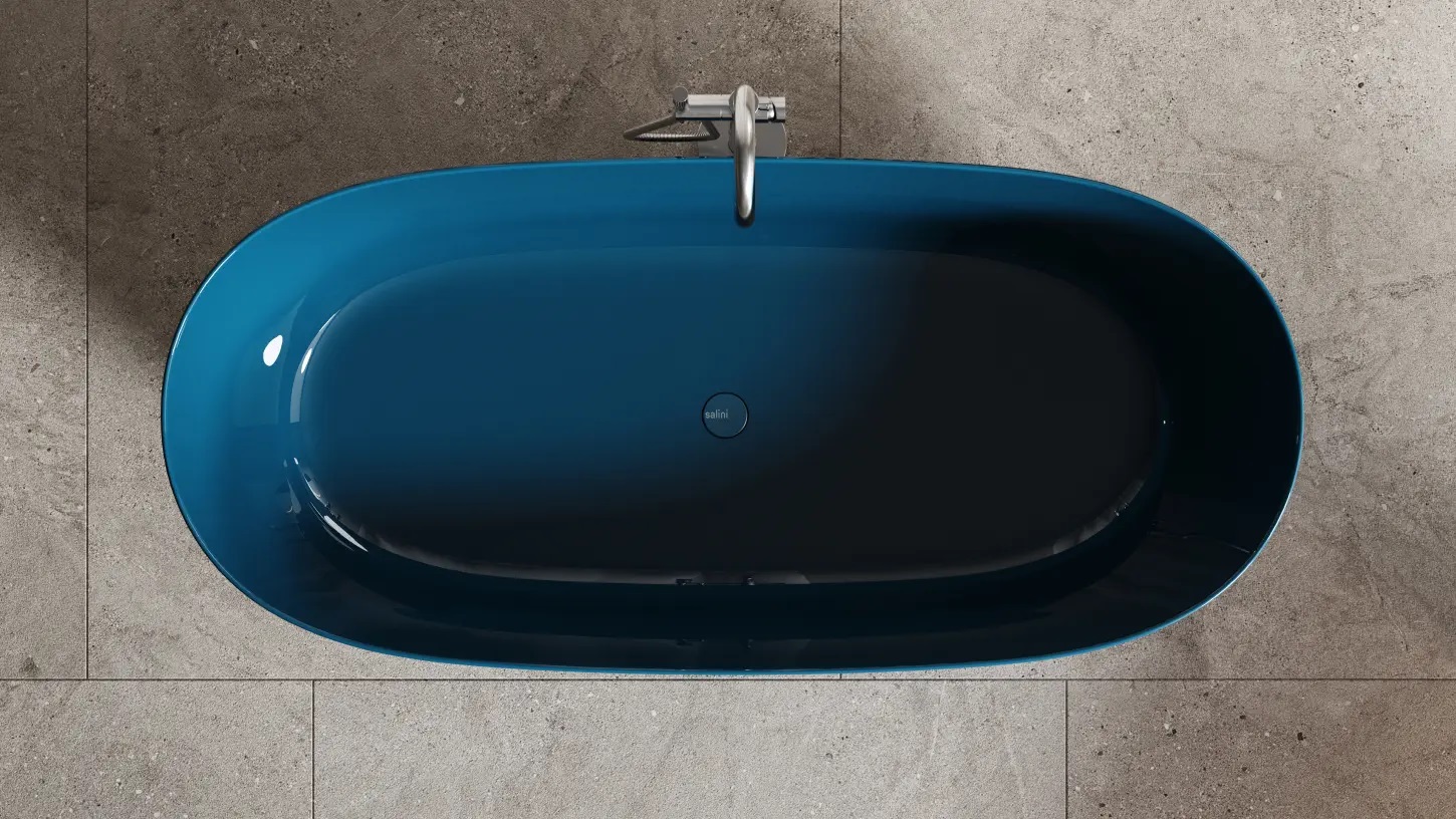 Ванна отдельностоящая Salini Sofia Light S-Sense 103611GF 164x76x58 (покраска RAL полностью, глянцевый), донный клапан, сифон, без перелива