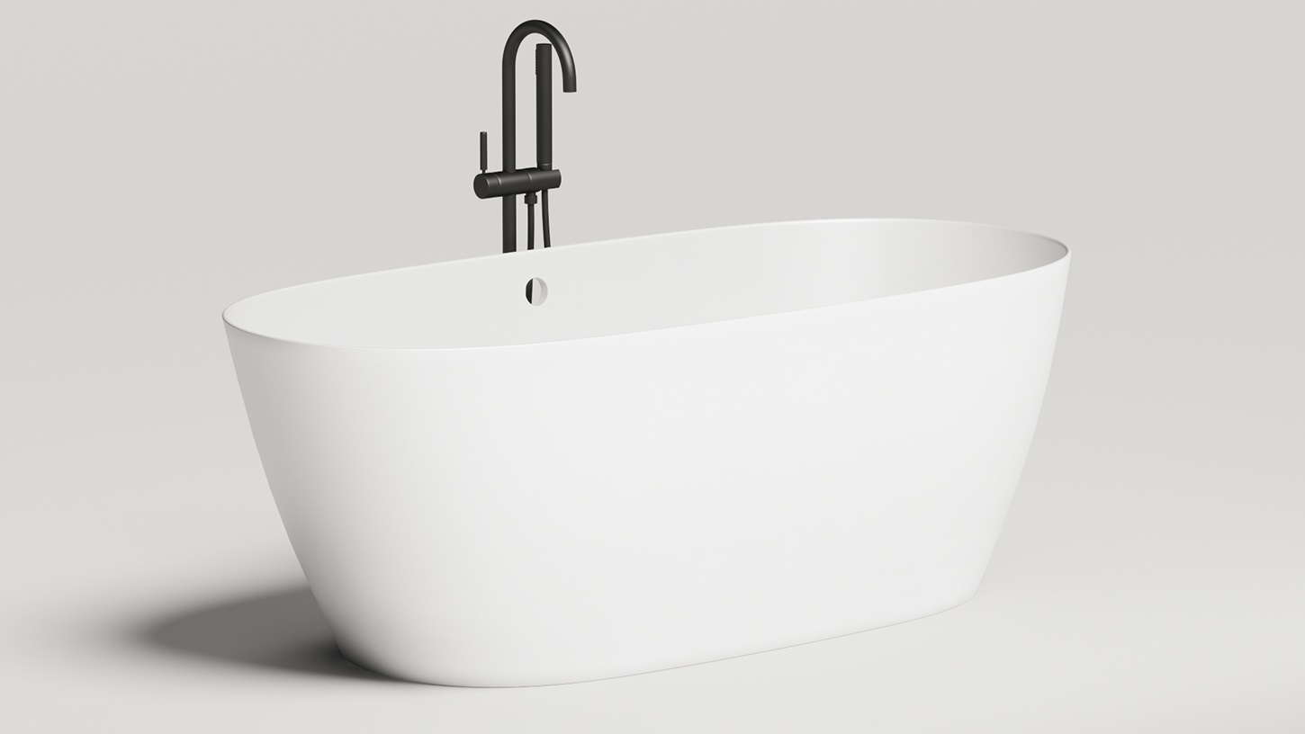 Ванна отдельностоящая Salini Sofia Light S-Sense 103711G 164.5x75.5x58 (белый глянцевый), донный клапан, сифон