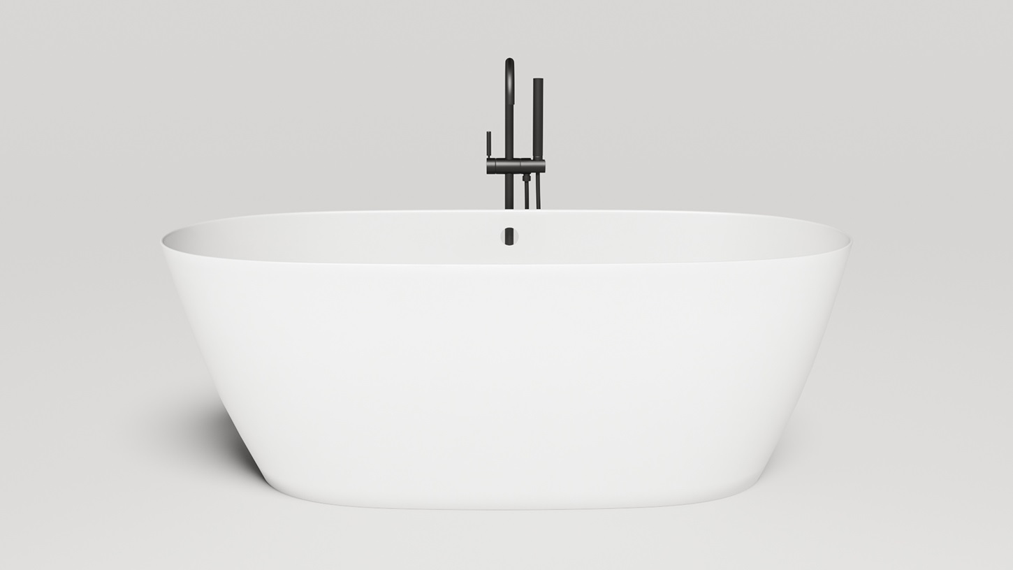 Ванна отдельностоящая Salini Sofia Light S-Sense 103711GF 164.5x75.5x58 (покраска RAL полностью, глянцевый), донный клапан, сифон