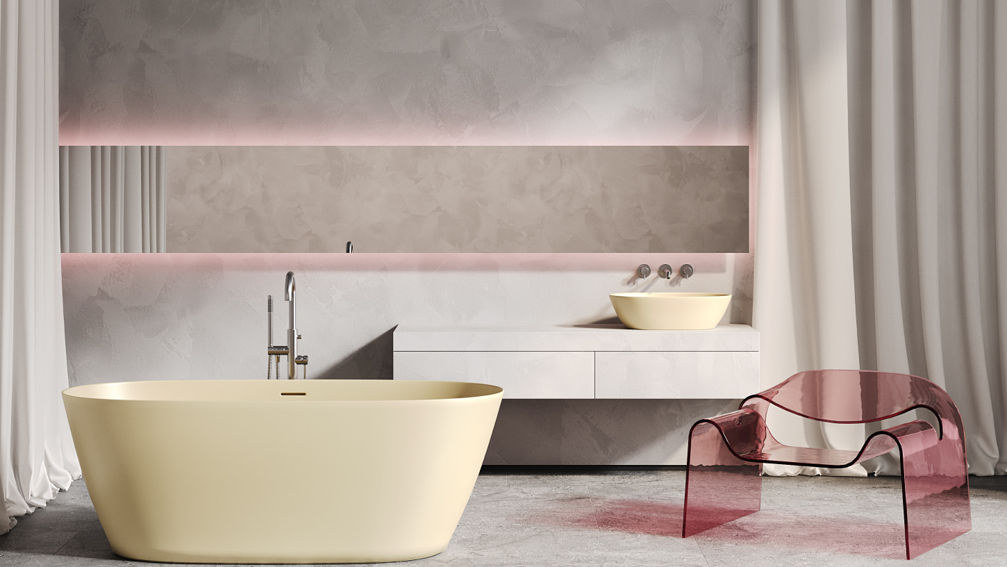 Ванна отдельностоящая Salini Sofia S-Sense 102511GF 164.5x75.5x58 (покраска RAL полностью, глянцевый), донный клапан, сифон, слив-перелив