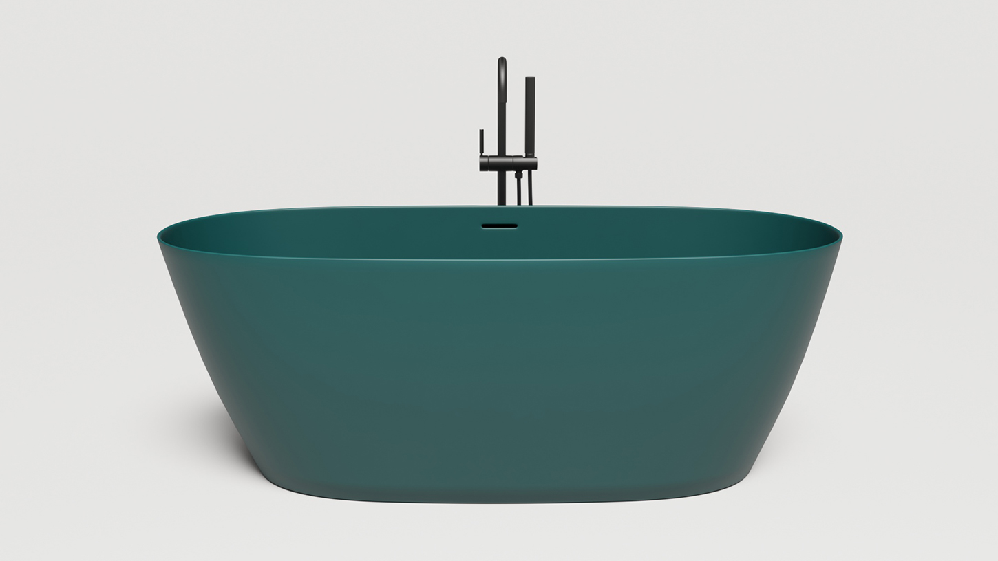 Ванна отдельностоящая Salini Sofia S-Sense 102511GF 164.5x75.5x58 (покраска RAL полностью, глянцевый), донный клапан, сифон, слив-перелив