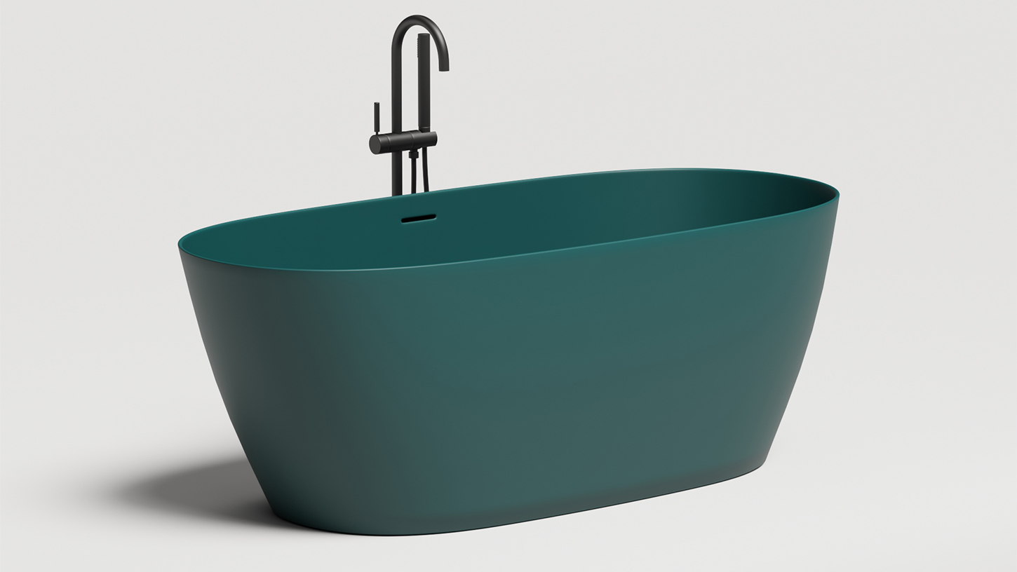 Ванна отдельностоящая Salini Sofia S-Sense 102511GF 164.5x75.5x58 (покраска RAL полностью, глянцевый), донный клапан, сифон, слив-перелив