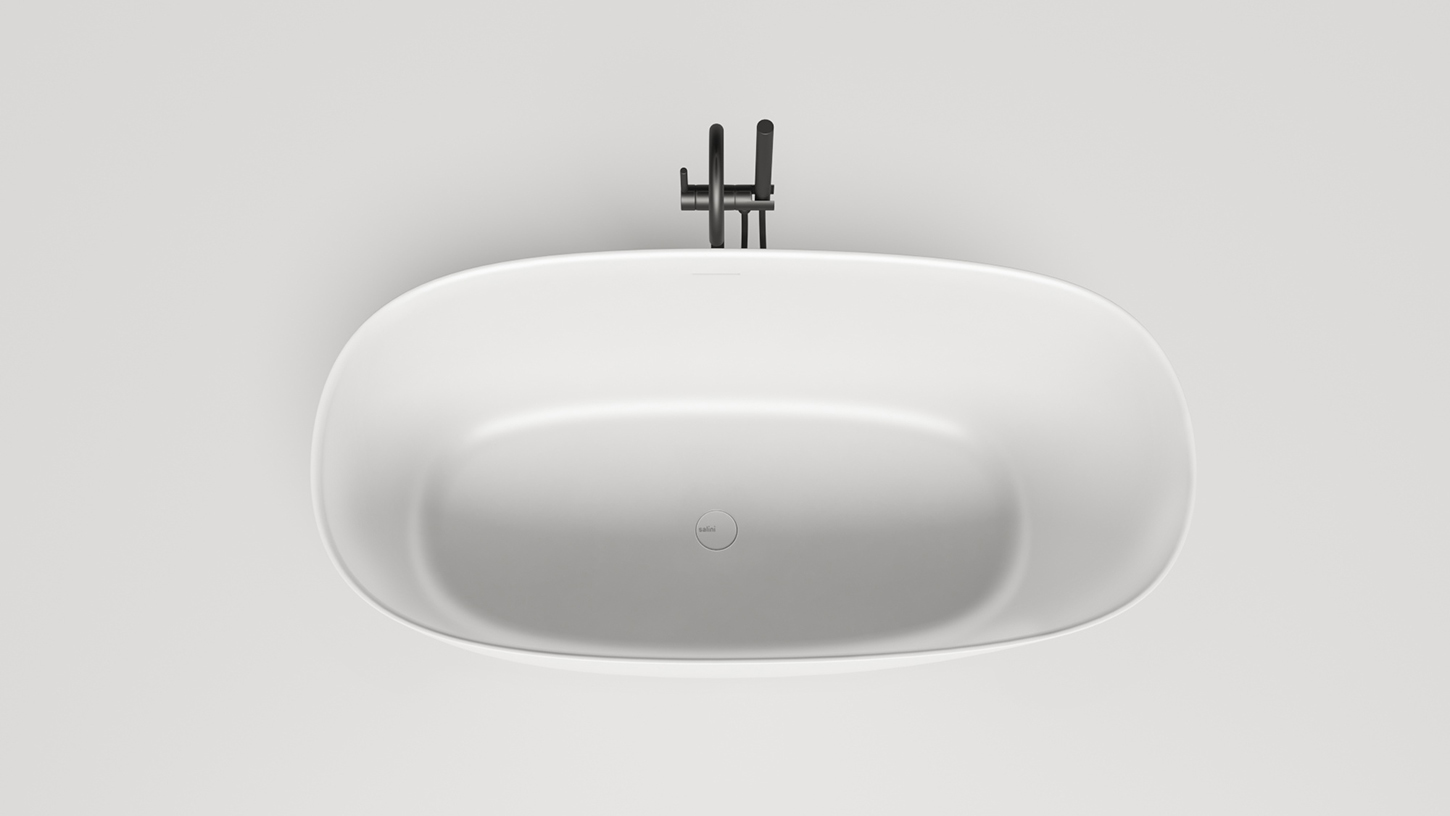 Ванна отдельностоящая Salini Sofia S-Sense 102518GF 150x75x60.5 (покраска RAL полностью, глянцевый), донный клапан, сифон, слив-перелив