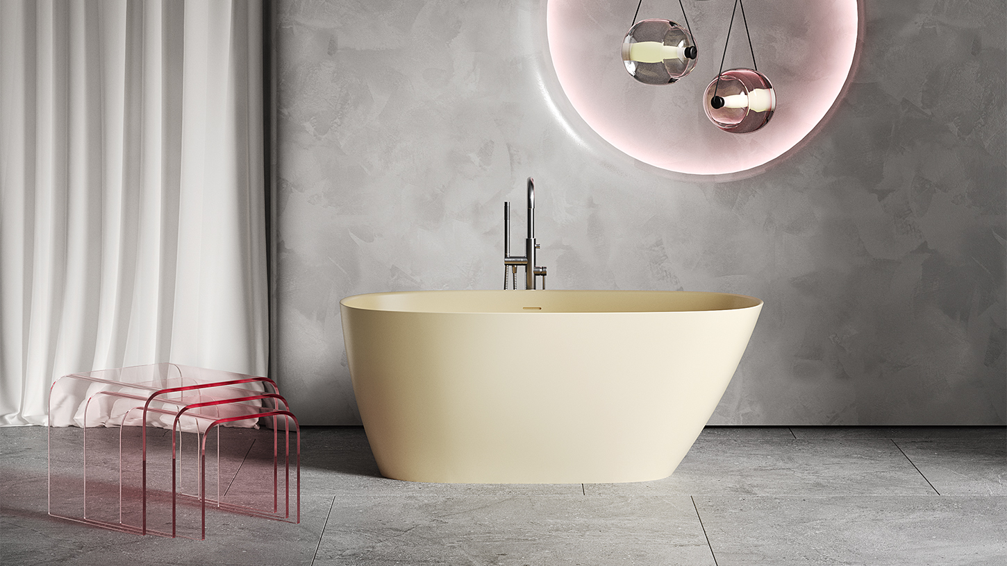 Ванна отдельностоящая Salini Sofia S-Sense 102518GF 150x75x60.5 (покраска RAL полностью, глянцевый), донный клапан, сифон, слив-перелив