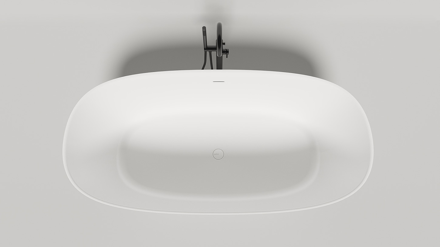 Ванна отдельностоящая Salini Sofia S-Sense 102519GF 185x90x60.5 (покраска RAL полностью, глянцевый), донный клапан, сифон, слив-перелив