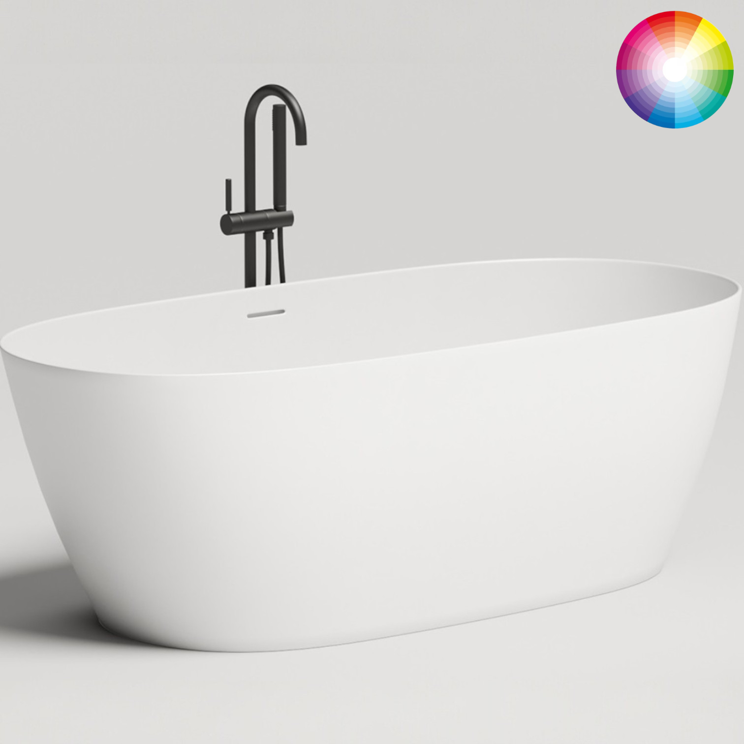 Ванна отдельностоящая Salini Sofia S-Sense 102519GF 185x90x60.5 (покраска RAL полностью, глянцевый), донный клапан, сифон, слив-перелив