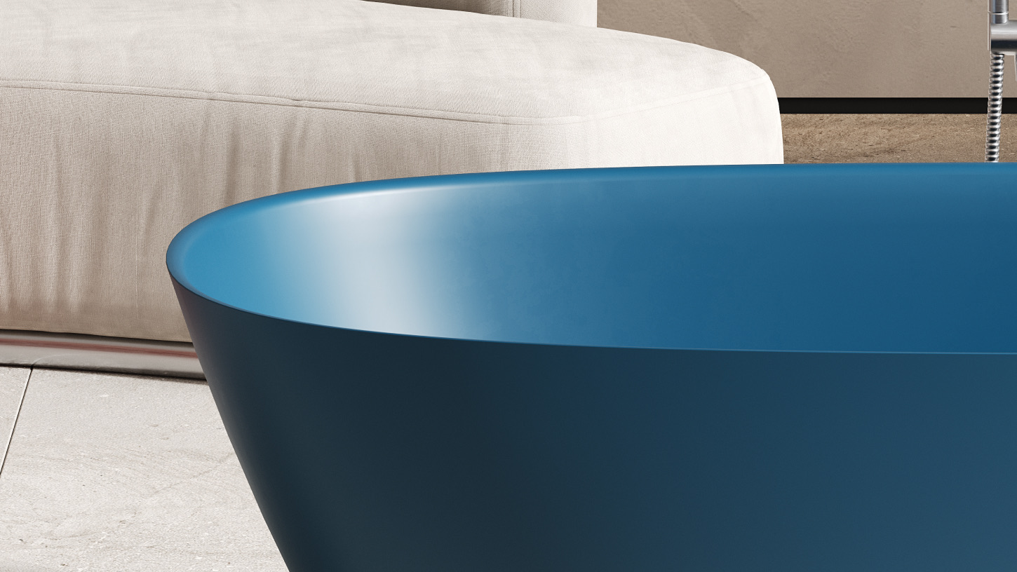 Ванна отдельностоящая Salini Sofia S-Sense 102519GF 185x90x60.5 (покраска RAL полностью, глянцевый), донный клапан, сифон, слив-перелив