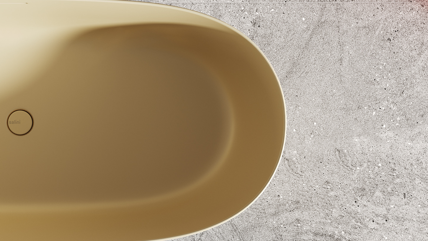Ванна отдельностоящая Salini Sofia S-Stone 102521MF 163x75x58 (покраска RAL полностью, матовый), донный клапан, сифон, слив-перелив
