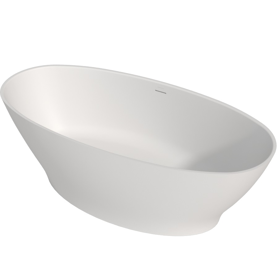 Ванна отдельностоящая Whitecross Glock 0221.170080.200 170x80 см, (белый матовый), иск. камень