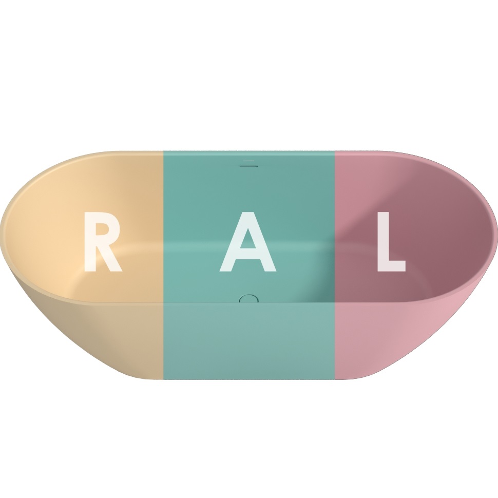 Ванна отдельностоящая Whitecross Tawna 0218.165080.2XXXX 165x80 см, (любой цвет RAL матовый), иск. камень