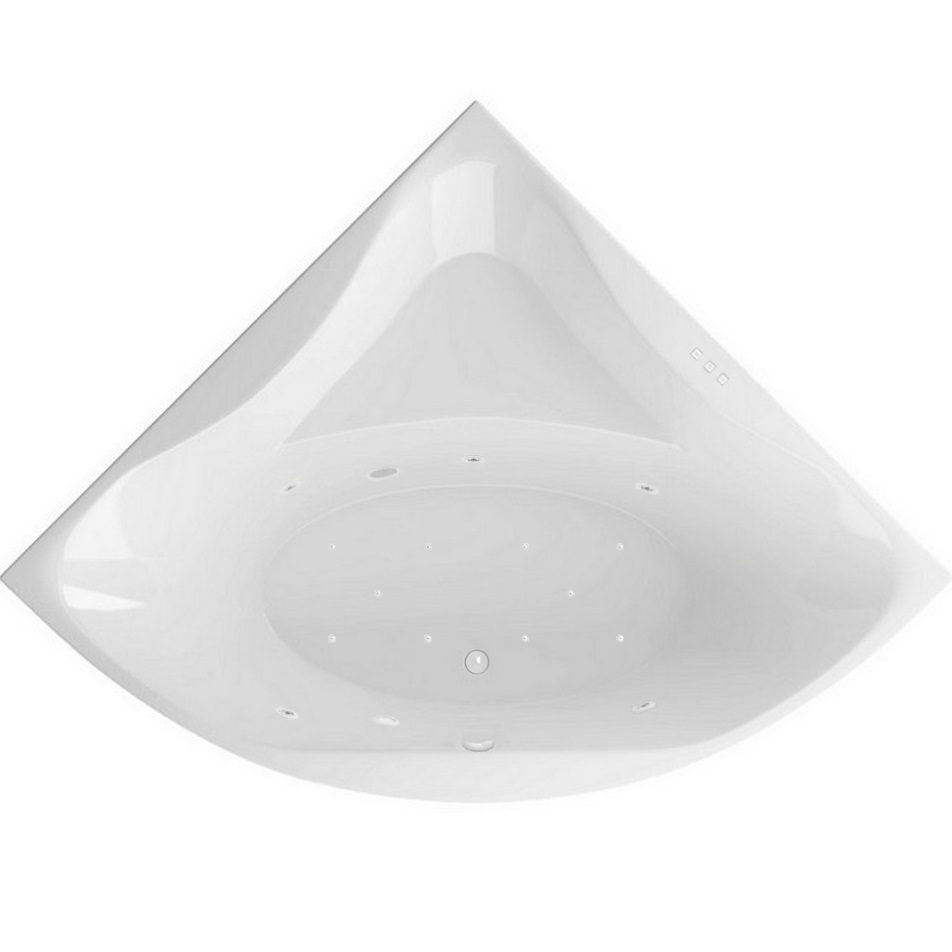 Ванна гидромассажная акриловая Excellent Glamour RELAX WAEX.GLA15.RELAX.WH 150x150 (белый глянцевый), каркас, слив-перелив