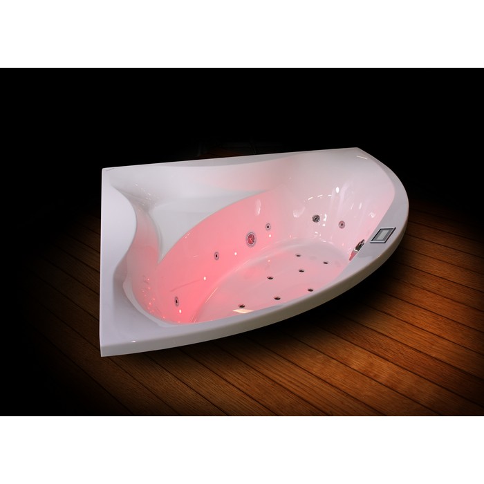 Ванна пристенная акриловая Excellent Glamour WAEX.GLA15WH 150x150 (белый глянцевый), без слива-перелива