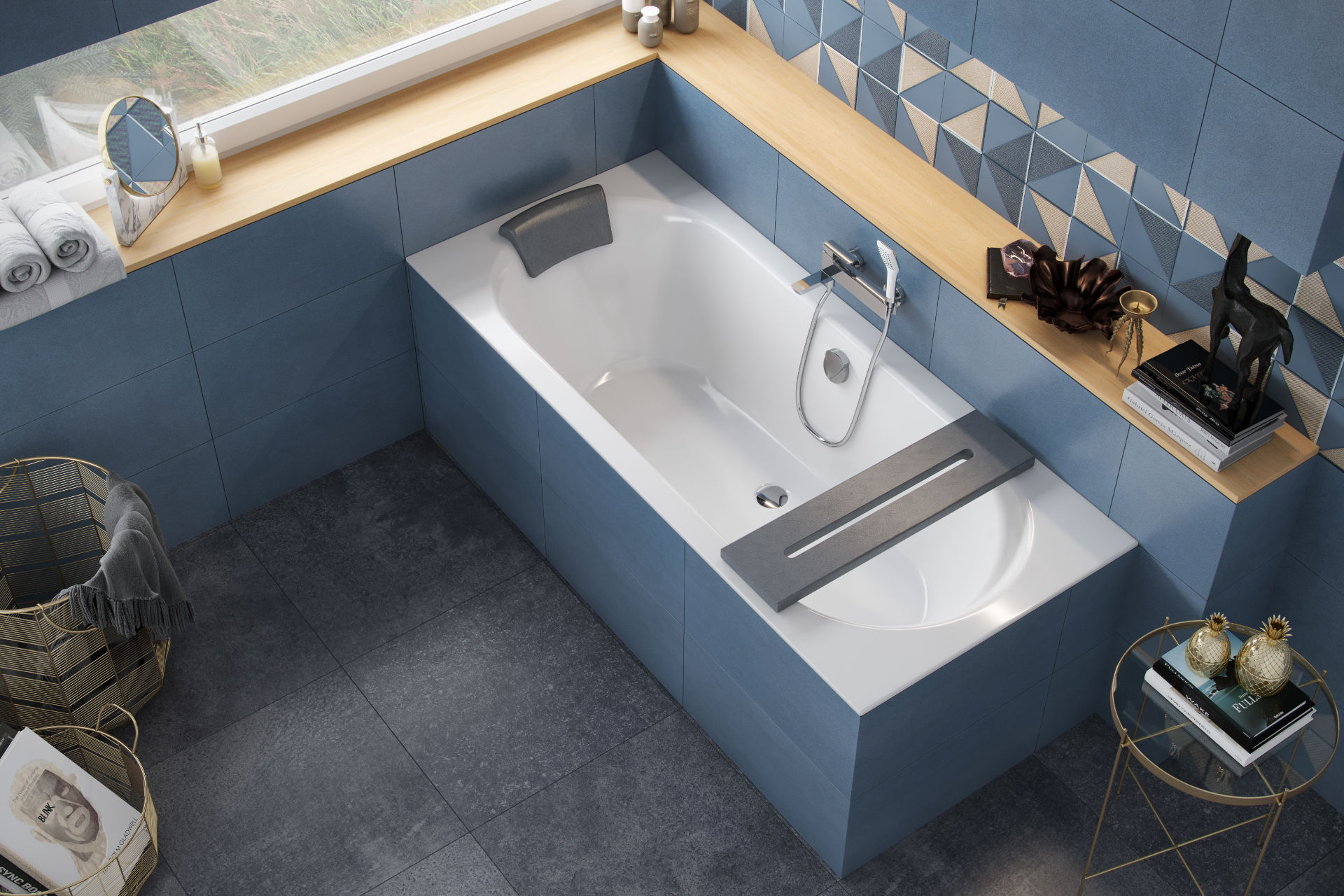 Ванна пристенная акриловая Excellent Oceana WAEX.OCE17WH 170x75 (белый глянец), без слива-перелива