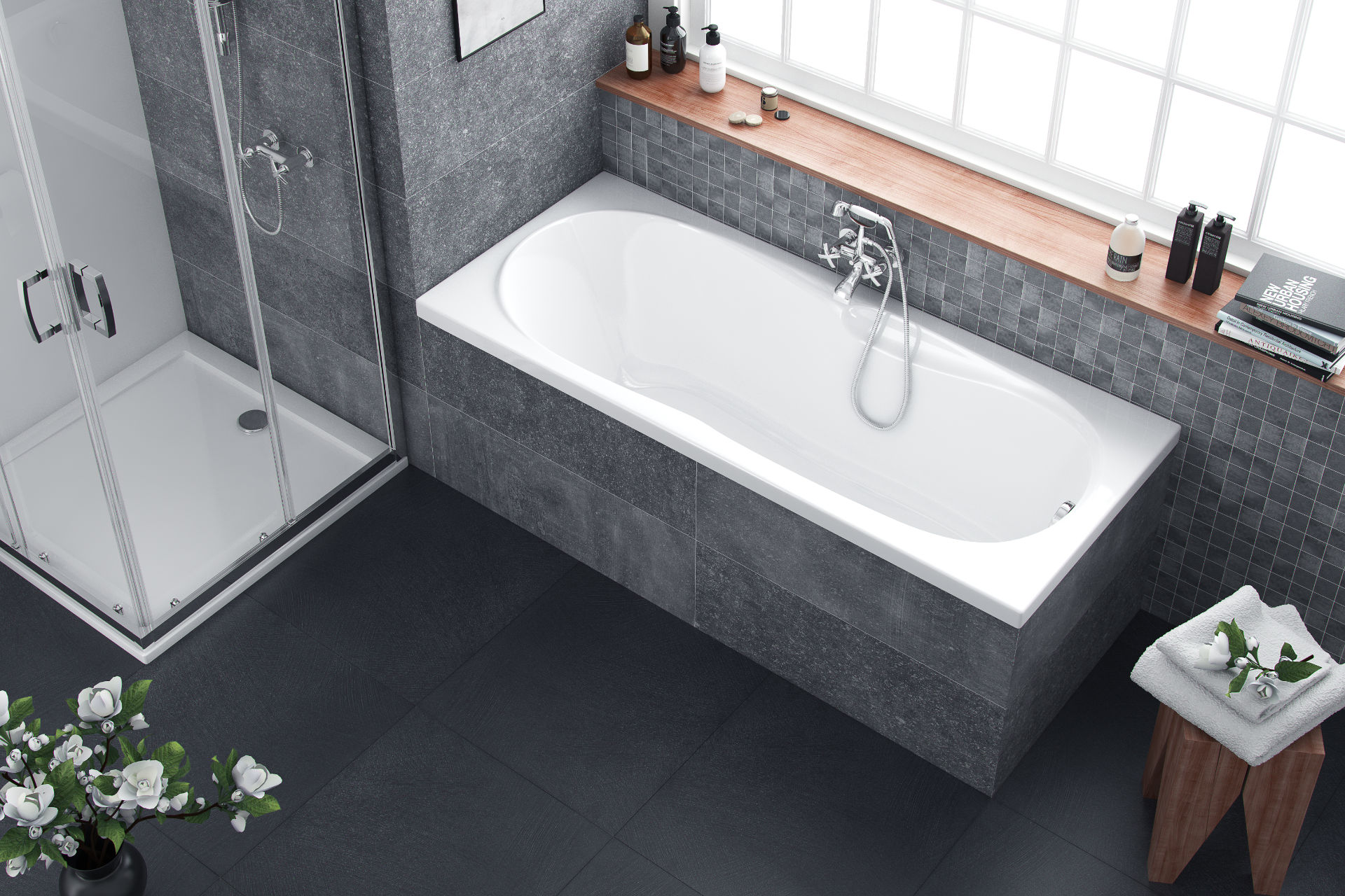 Ванна пристенная акриловая Excellent Sekwana WAEX.SEK17WH 170x75 (белый глянец), без слива-перелива