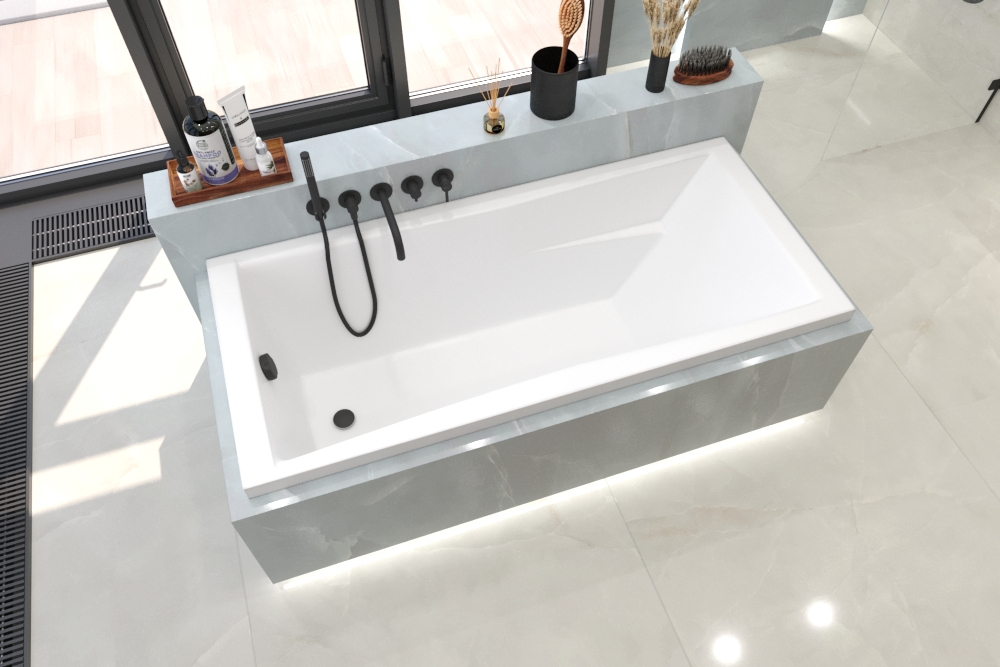 Ванна пристенная акриловая Whitecross Palace 0104.170075.100 170x75 см, (белый глянцевый), без слива-перелива