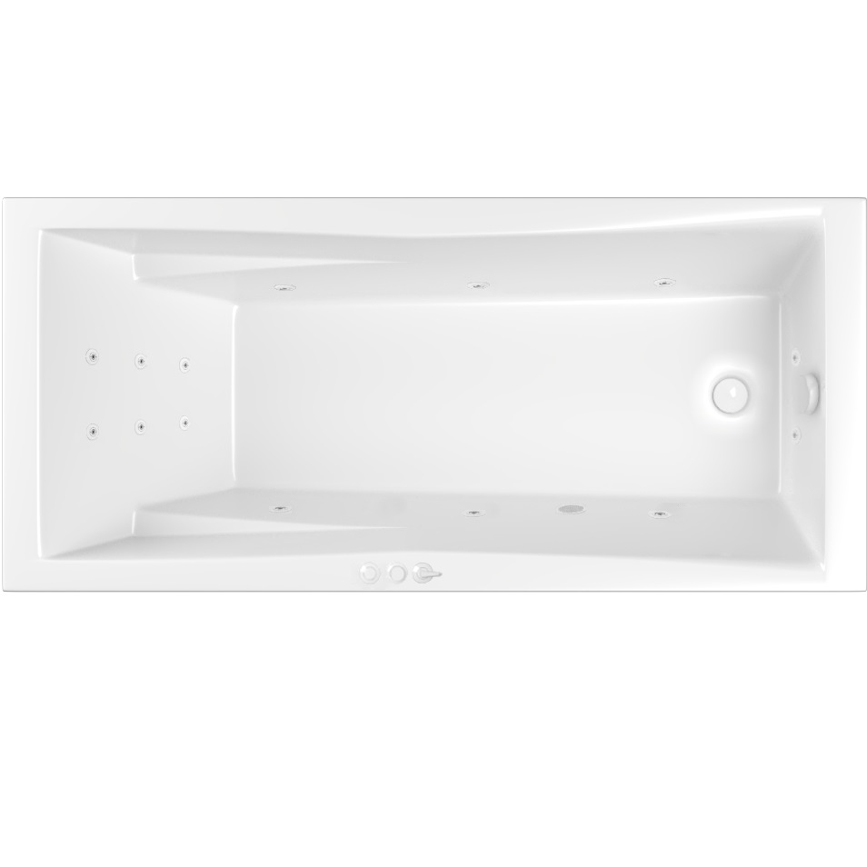 Ванна пристенная акриловая Whitecross Palace SMART 0104.180080.100.SMART.WH (белый глянцевый), каркас, слив-перелив