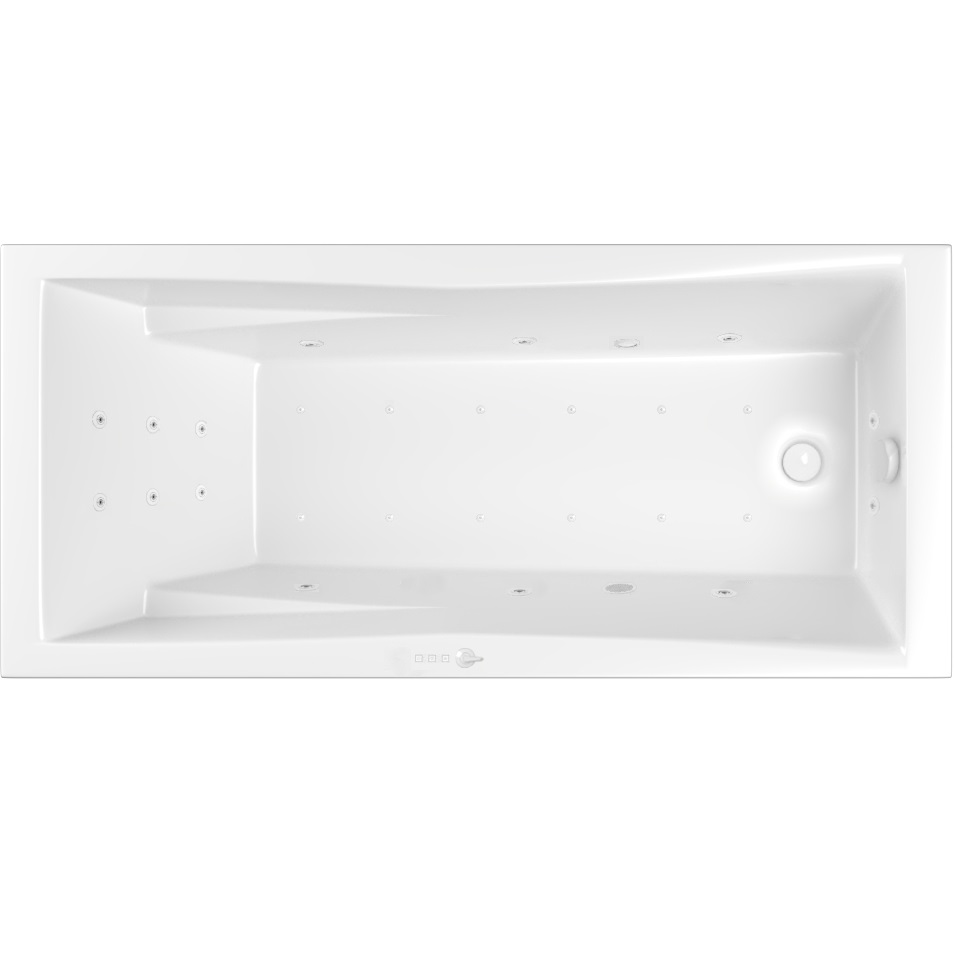 Ванна гидромассажная Whitecross Palace ULTRA 0104.180080.100.ULTRA.WH 180x80 (белый глянцевый), каркас, слив-перелив