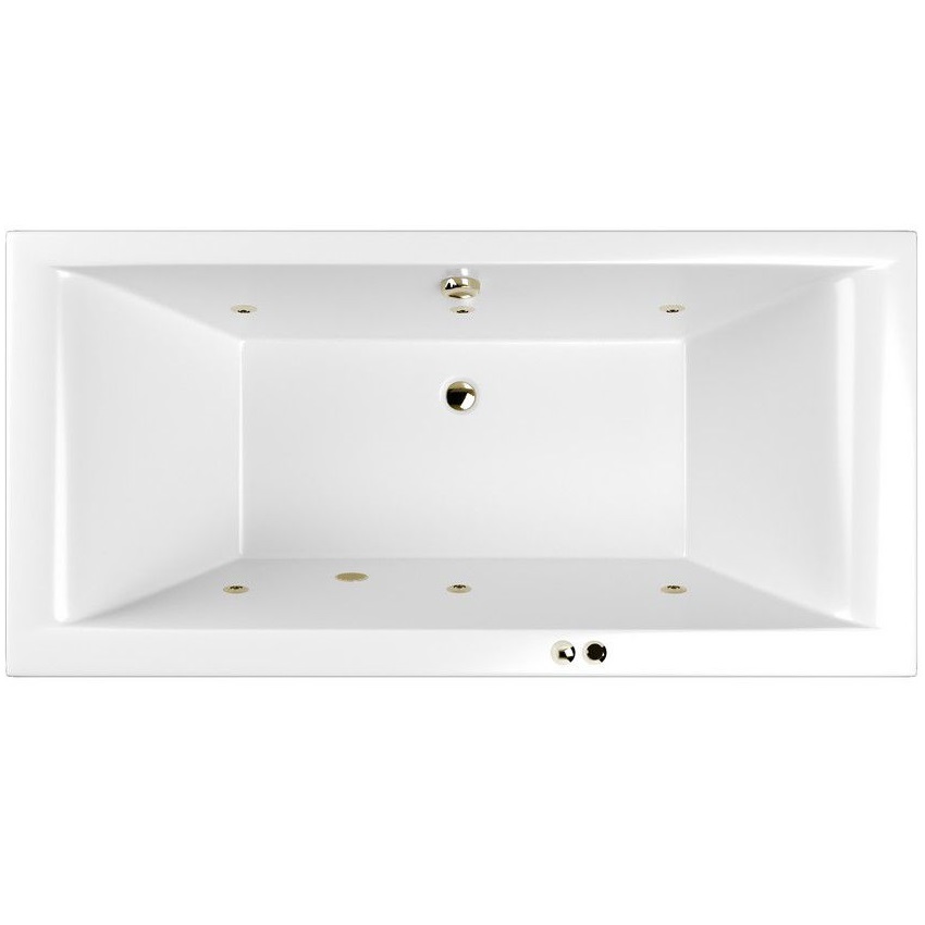 Ванна пристенная акриловая Whitecross Savia Duo 0103.170080.100.SOFT.BR 170x80 (белый глянцевый, бронза), каркас, слив-перелив