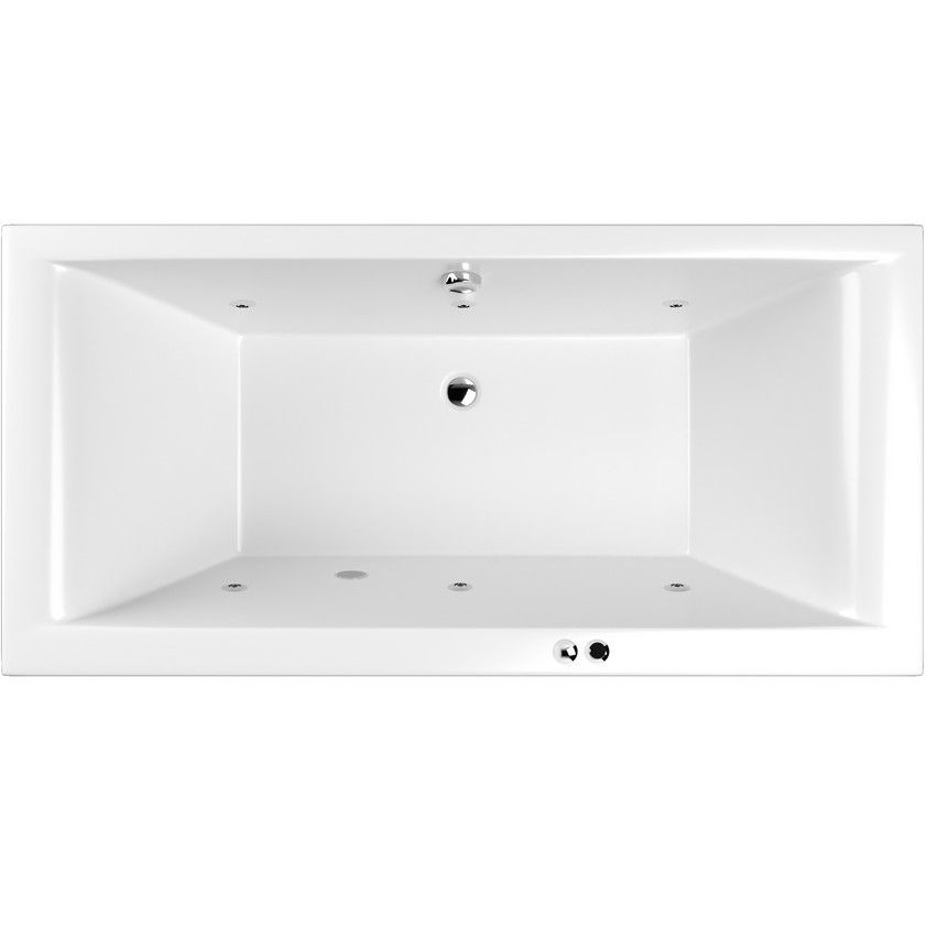 Ванна пристенная акриловая Whitecross Savia Duo 0103.170080.100.SOFT.CR 170x80 (белый глянцевый, хром), каркас, слив-перелив