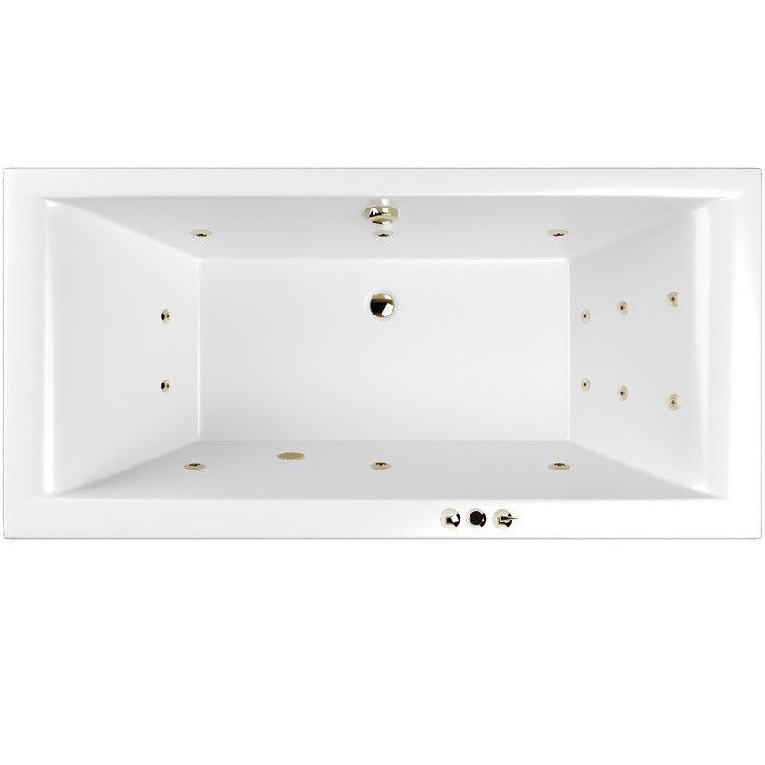 Ванна пристенная акриловая Whitecross Savia Duo SMART 0103.170080.100.SMART.BR 170x80 (белый глянцевый, бронза), каркас, слив-перелив