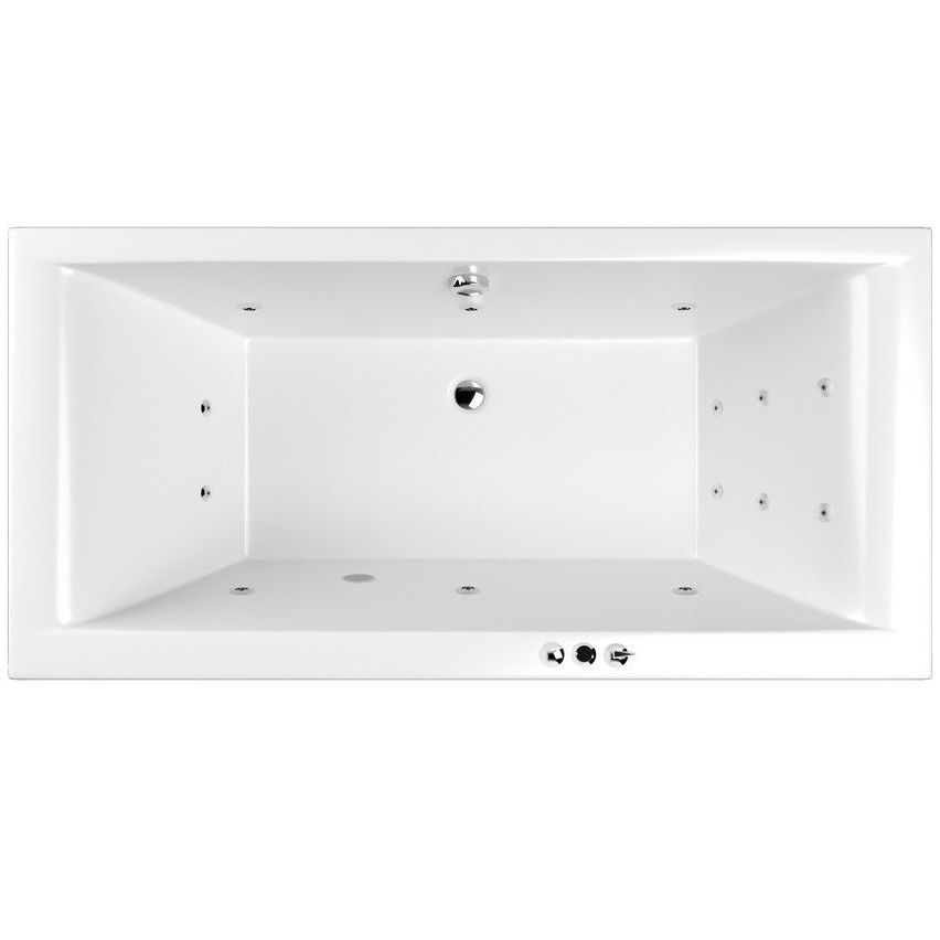 Ванна пристенная акриловая Whitecross Savia Duo SMART 0103.170080.100.SMART.CR 170x80 (белый глянцевый, хром), каркас, слив-перелив