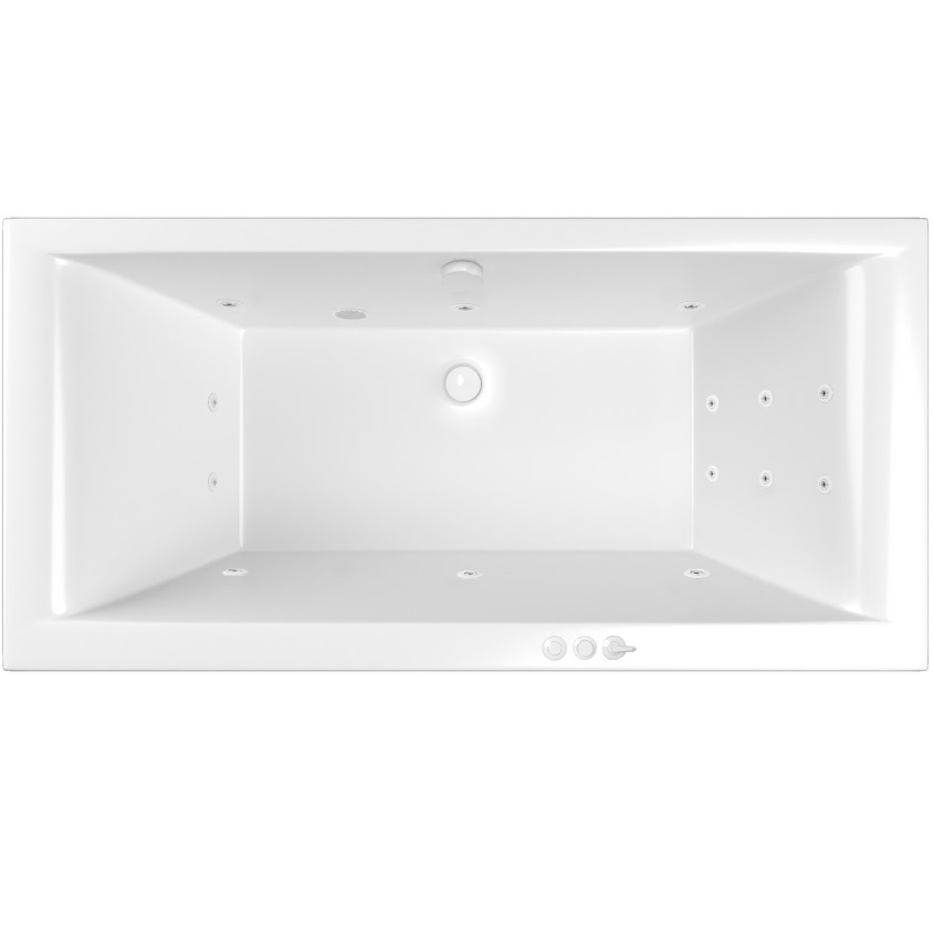 Ванна пристенная акриловая Whitecross Savia Duo SMART 0103.170080.100.SMART.WH 170x80 (белый глянцевый), каркас, слив-перелив