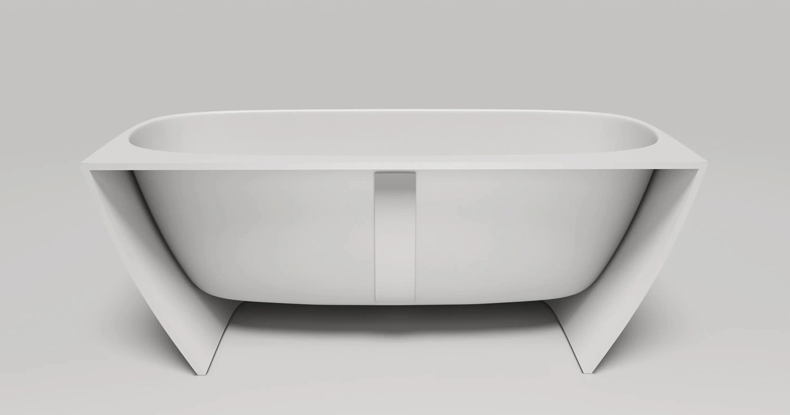 Ванна пристенная Salini S-Sense Sofia Wall 102513G 180x85x61.5 (белый глянцевый), донный клапан, сифон, слив-перелив