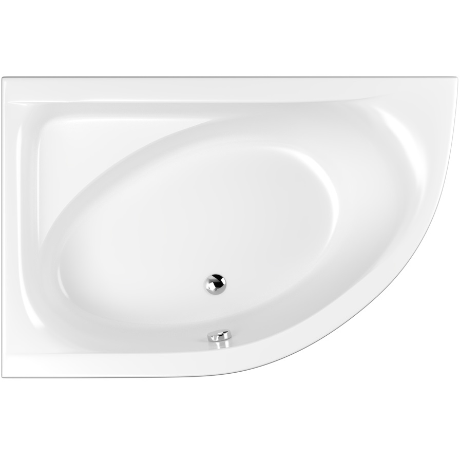 Ванна пристенная угловая Whitecross Aquarella 0108.170110.100 170x110 см, (белый глянцевый), без слива-перелива, левая