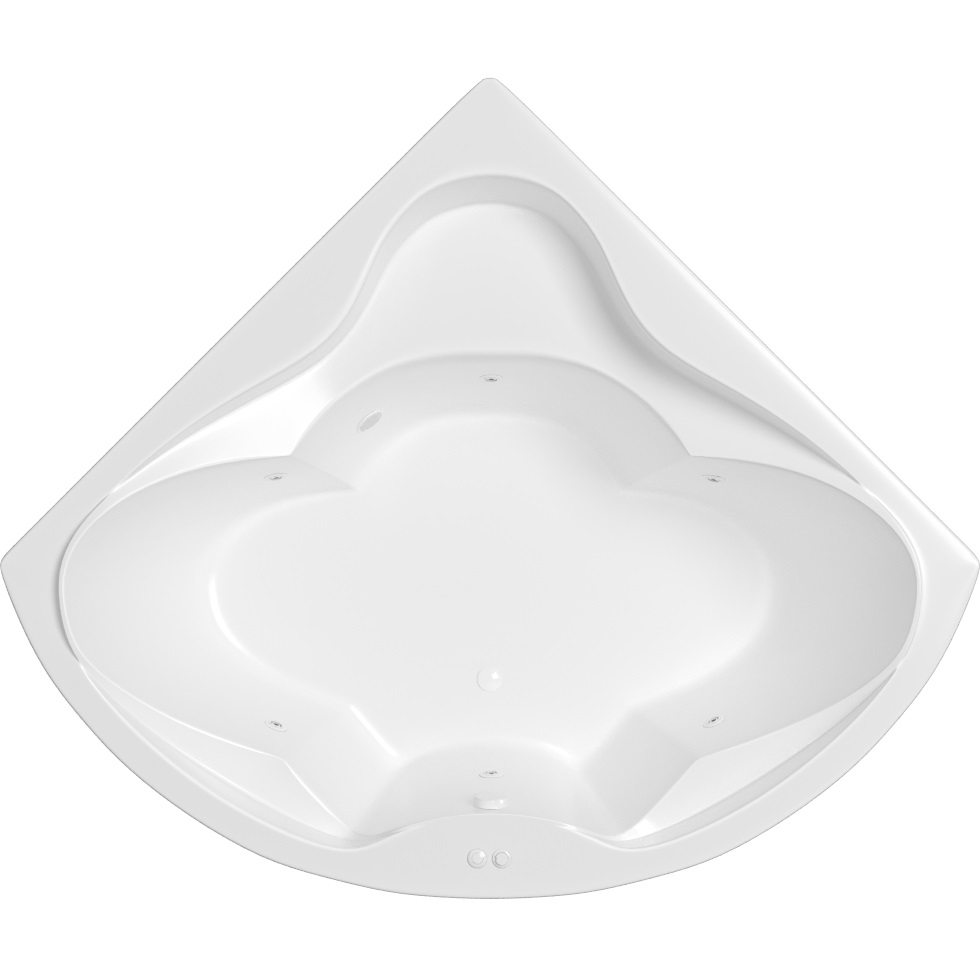 Ванна гидромассажная Whitecross Konsul SOFT 0110.150150.100.SOFT.WH 150x150 (белый глянцевый), каркас, слив-перелив