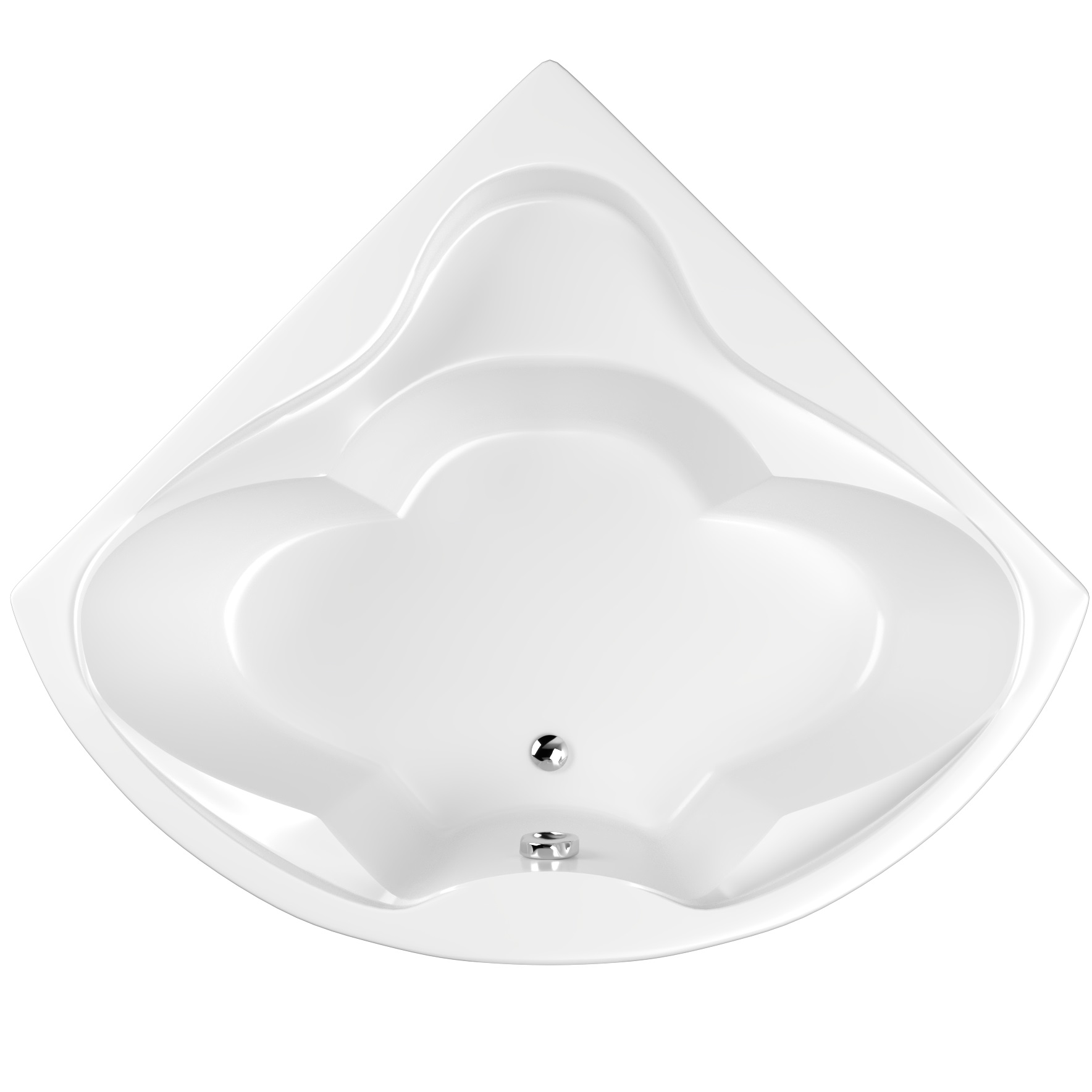 Ванна пристенная угловая Whitecross Konsul 0110.150150.100 150x150 см, (белый глянцевый), без слива-перелива