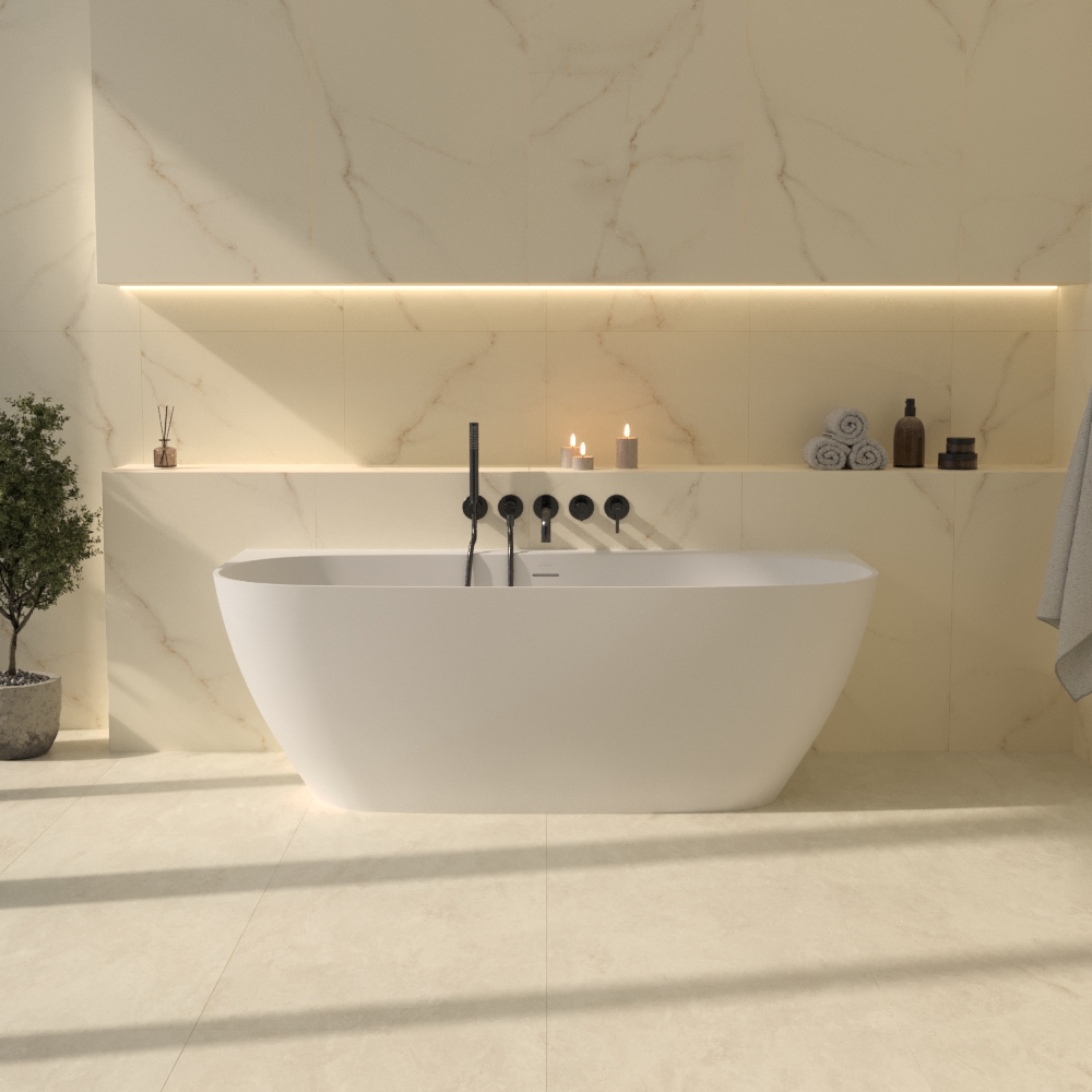 Ванна пристенная Whitecross Make 0219.170080.200 170x80 см, (белый матовый), иск. камень