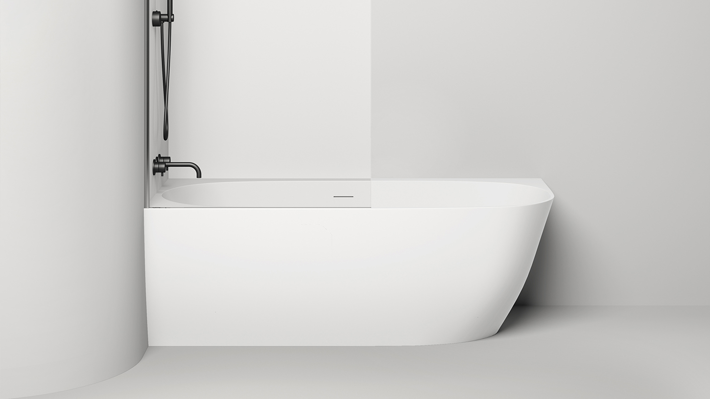 Ванна угловая Salini S-Sense Sofia Corner L 102515GF 170x85x59 (покраска RAL полностью, глянцевый), донный клапан, сифон, слив-перелив, левосторонняя