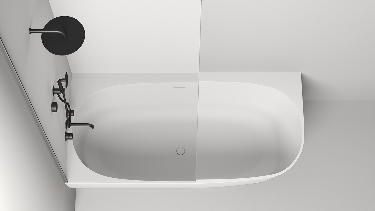 Ванна угловая Salini S-Sense Sofia Corner L 102515GF 170x85x59 (покраска RAL полностью, глянцевый), донный клапан, сифон, слив-перелив, левосторонняя