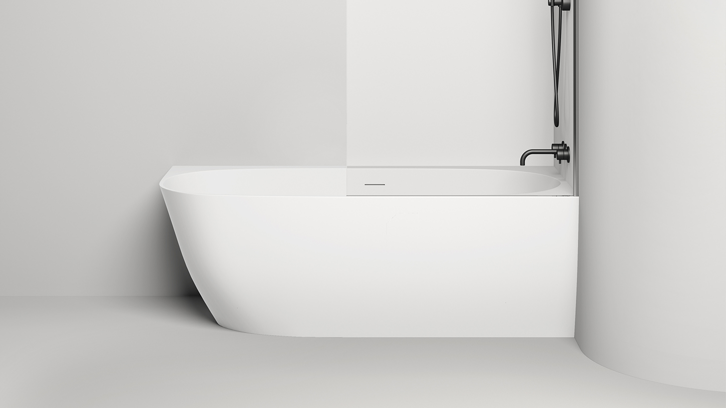 Ванна угловая Salini S-Stone Sofia Corner R 102524M 170x85x59 (белый матовый), донный клапан, сифон, слив-перелив, правосторонняя