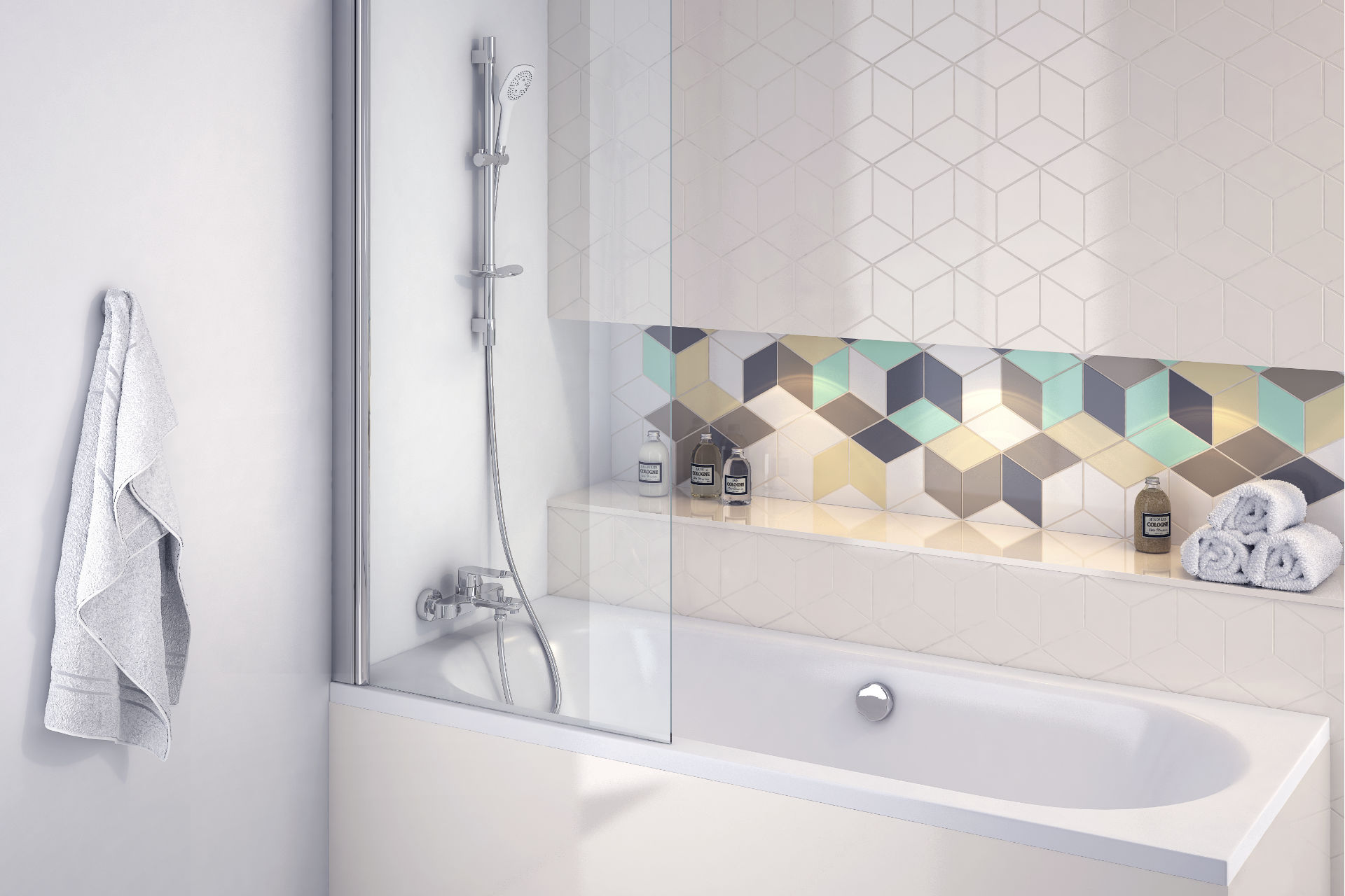 Ванна встраиваемая акриловая Excellent Oceana Slim WAEX.OCE18WHS 180x80 (белый глянец), без слива-перелива