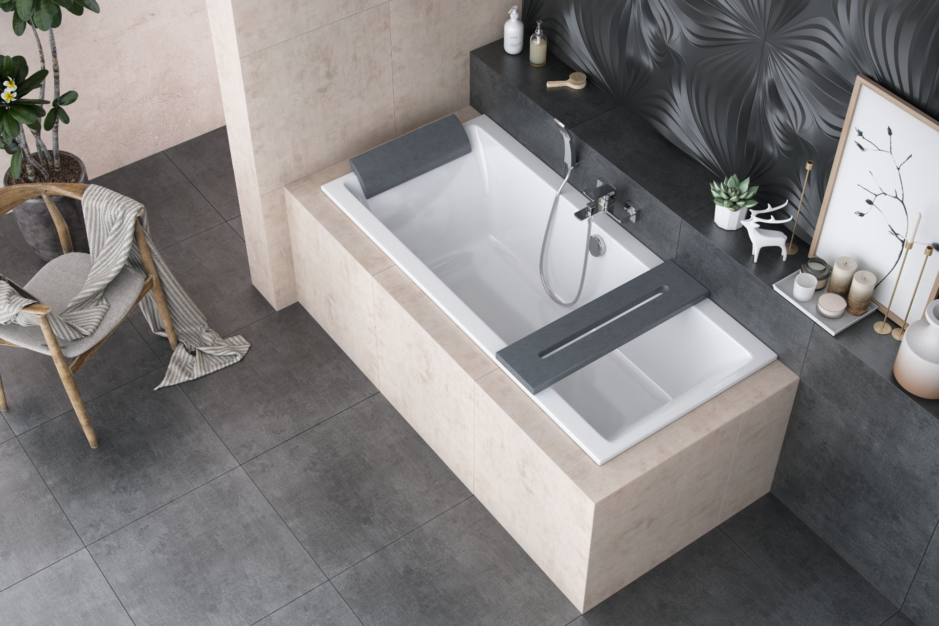 Ванна встраиваемая акриловая Excellent Pryzmat Slim WAEX.PRY16WHS 160x75 (белый глянец), без слива-перелива