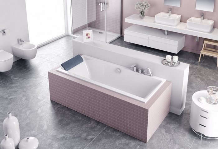 Ванна встраиваемая акриловая Excellent Pryzmat Slim WAEX.PRY17WHS 170x75 (белый глянец), без слива-перелива