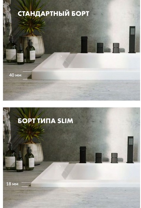 Ванна встраиваемая акриловая Excellent Pryzmat Slim WAEX.PRY17WHS 170x75 (белый глянец), без слива-перелива