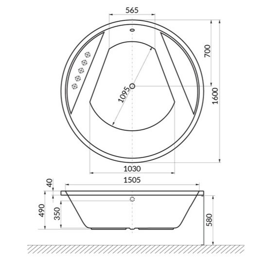 Ванна встраиваемая Excellent Great Arc WAEX.GRE16WH 160 (белый), без слива-перелива