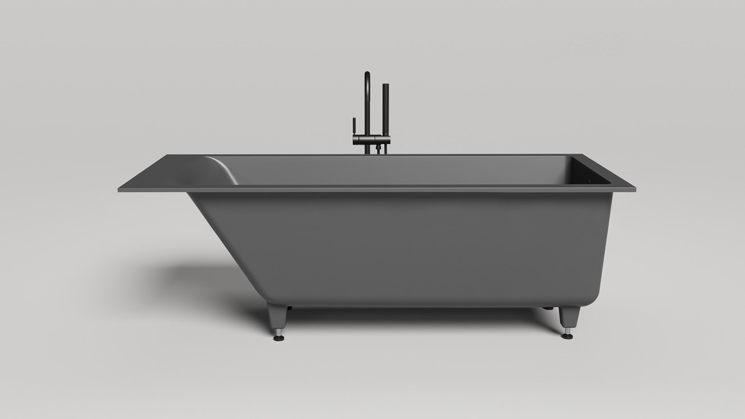 Ванна встраиваемая Salini S-Sense Cascata 104113GF 170.6x75.1x60 (покраска RAL полностью, глянцевый), без донного клапана