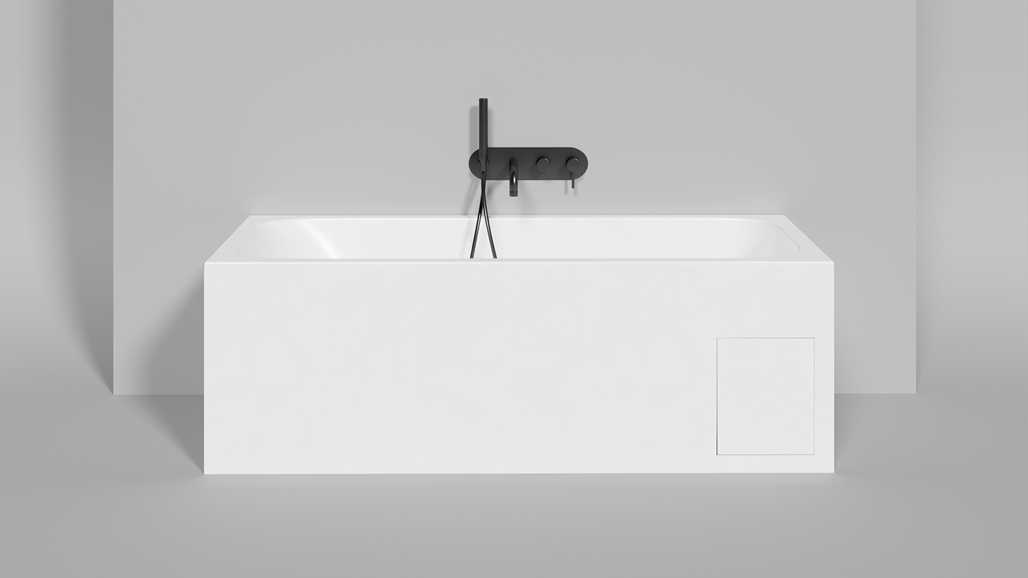 Ванна встраиваемая Salini S-Sense Orlanda 102111G 170x70x60 (белый глянцевый), донный клапан, сифон,  слив-перелив