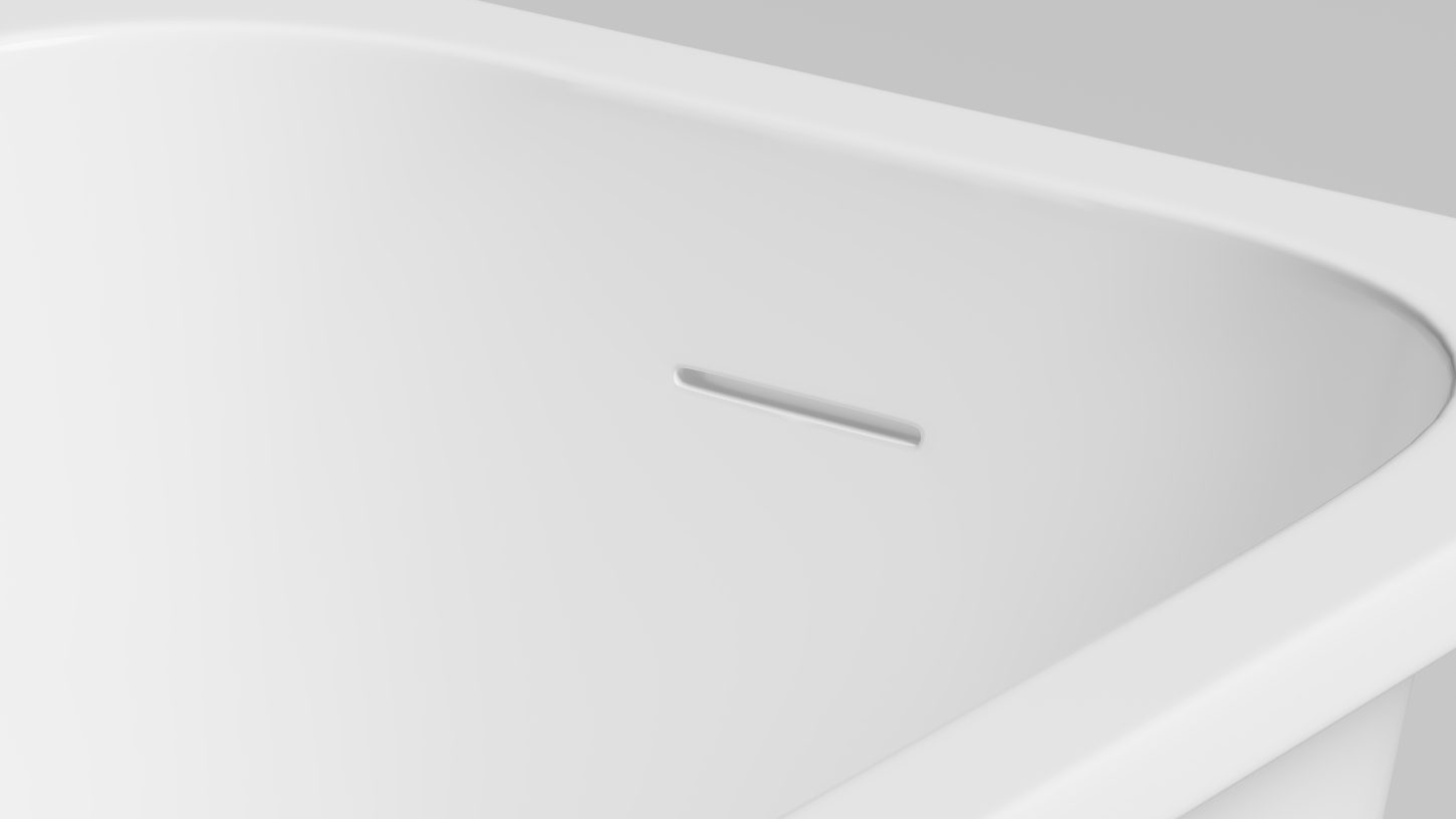 Ванна встраиваемая Salini S-Sense Orlanda 102115MF 160x70x 60 (покраска RAL полностью, только светлые оттенки, матовый), донный клапан, сифон,  слив-перелив