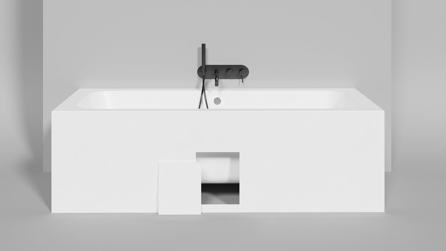 Ванна встраиваемая Salini S-Sense Orlanda Axis 103211GF 191x80.5x60 (покраска RAL полностью, глянцевый), без донного клапана