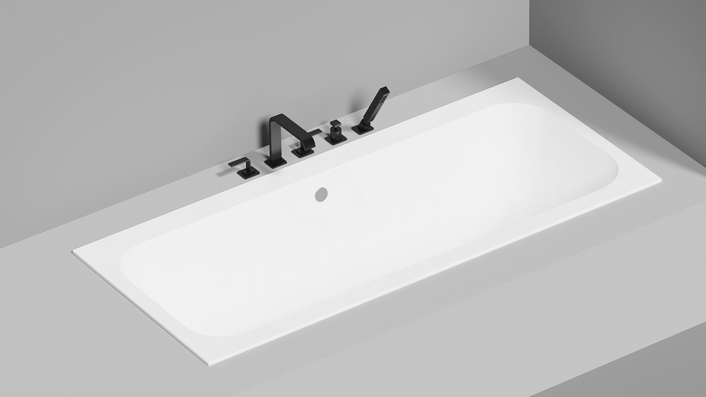 Ванна встраиваемая Salini S-Sense Orlanda Axis 103212GF 180x80x60 (покраска RAL полностью, глянцевый), без донного клапана 