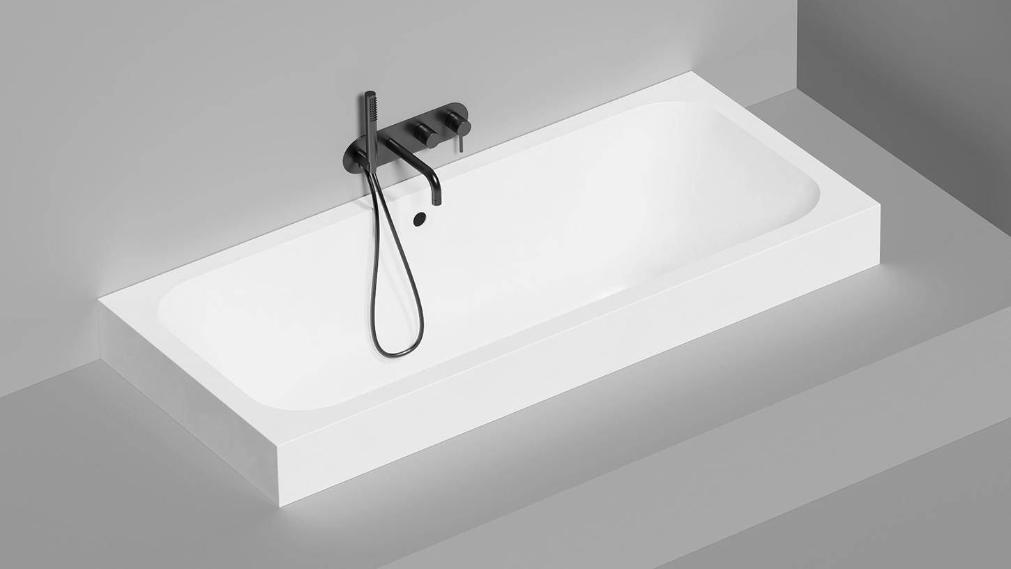 Ванна встраиваемая Salini S-Sense Orlanda Axis 103213GF 170x75x60 (покраска RAL полностью, глянцевый), без донного клапана