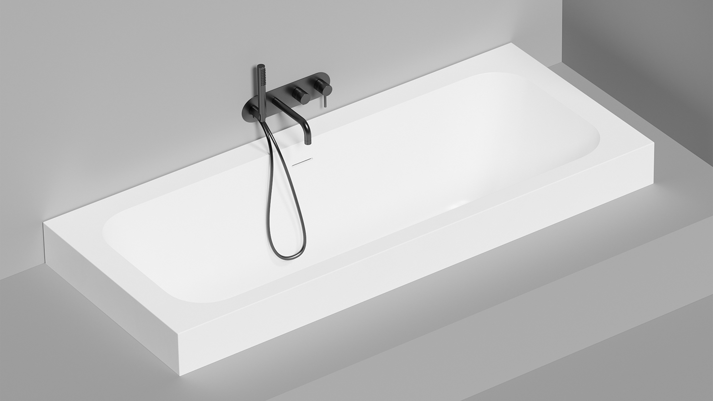 Ванна встраиваемая Salini S-Sense Orlanda Axis Kit 103311G 191x80.5x60 (белый глянцевый), донный клапан, сифон, слив-перелив