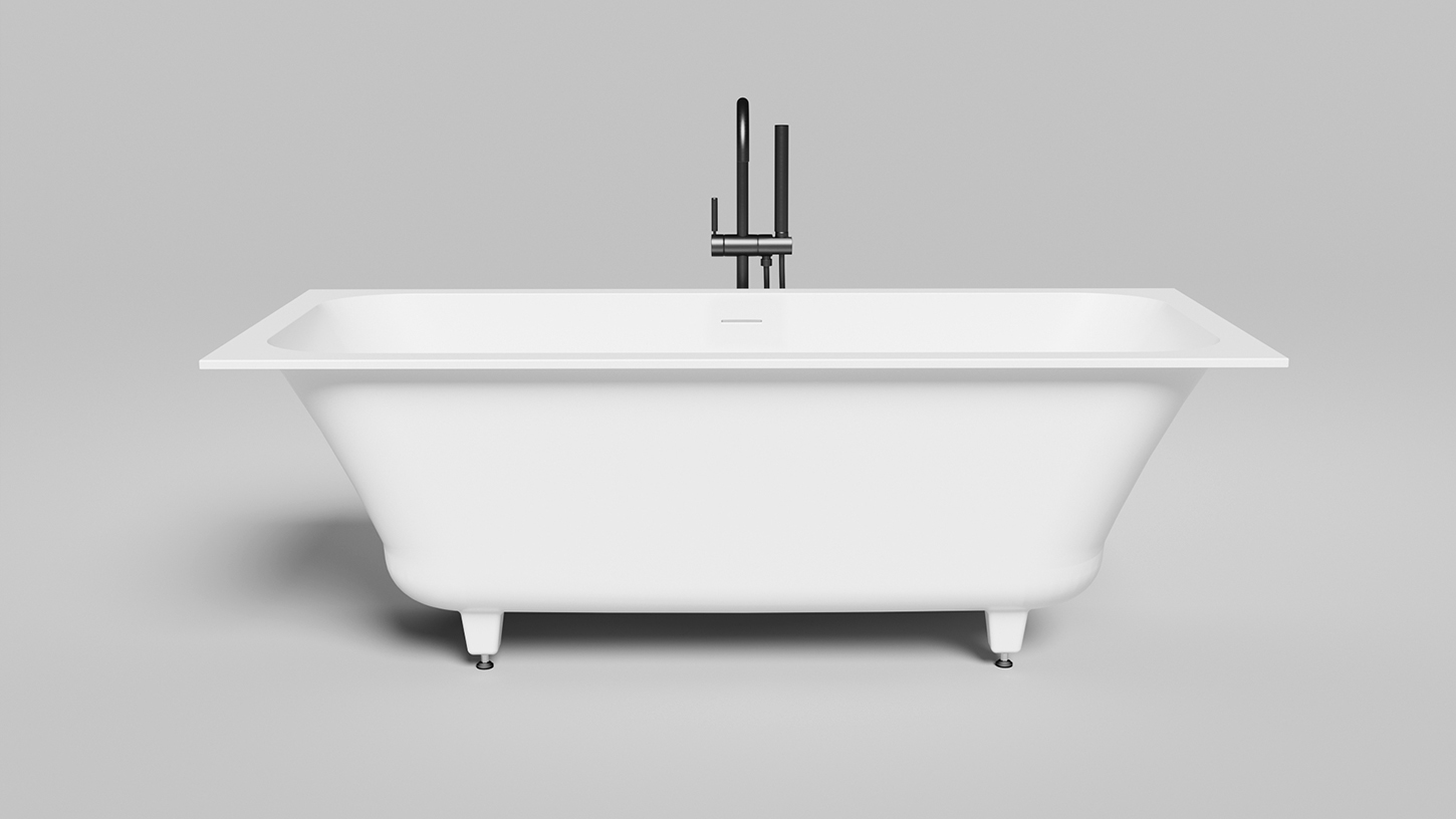 Ванна встраиваемая Salini S-Sense Orlanda Axis Kit 103313GF 170x75x60 (покраска RAL полностью, глянцевый), донный клапан, сифон, слив-перелив