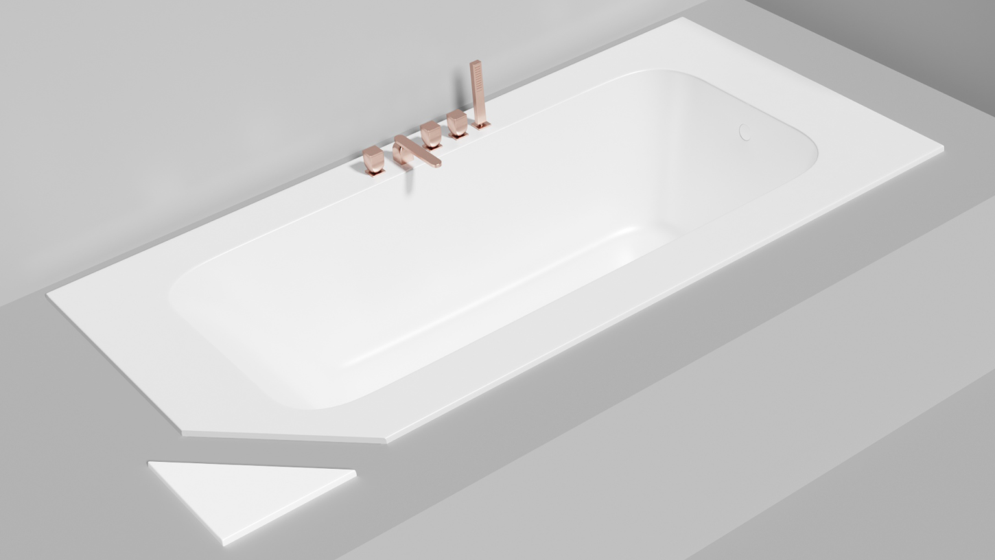 Ванна встраиваемая Salini S-Sense Orlanda Plus 102014GF 190x100.4x60 (покраска RAL полностью, глянцевый), без донного клапана