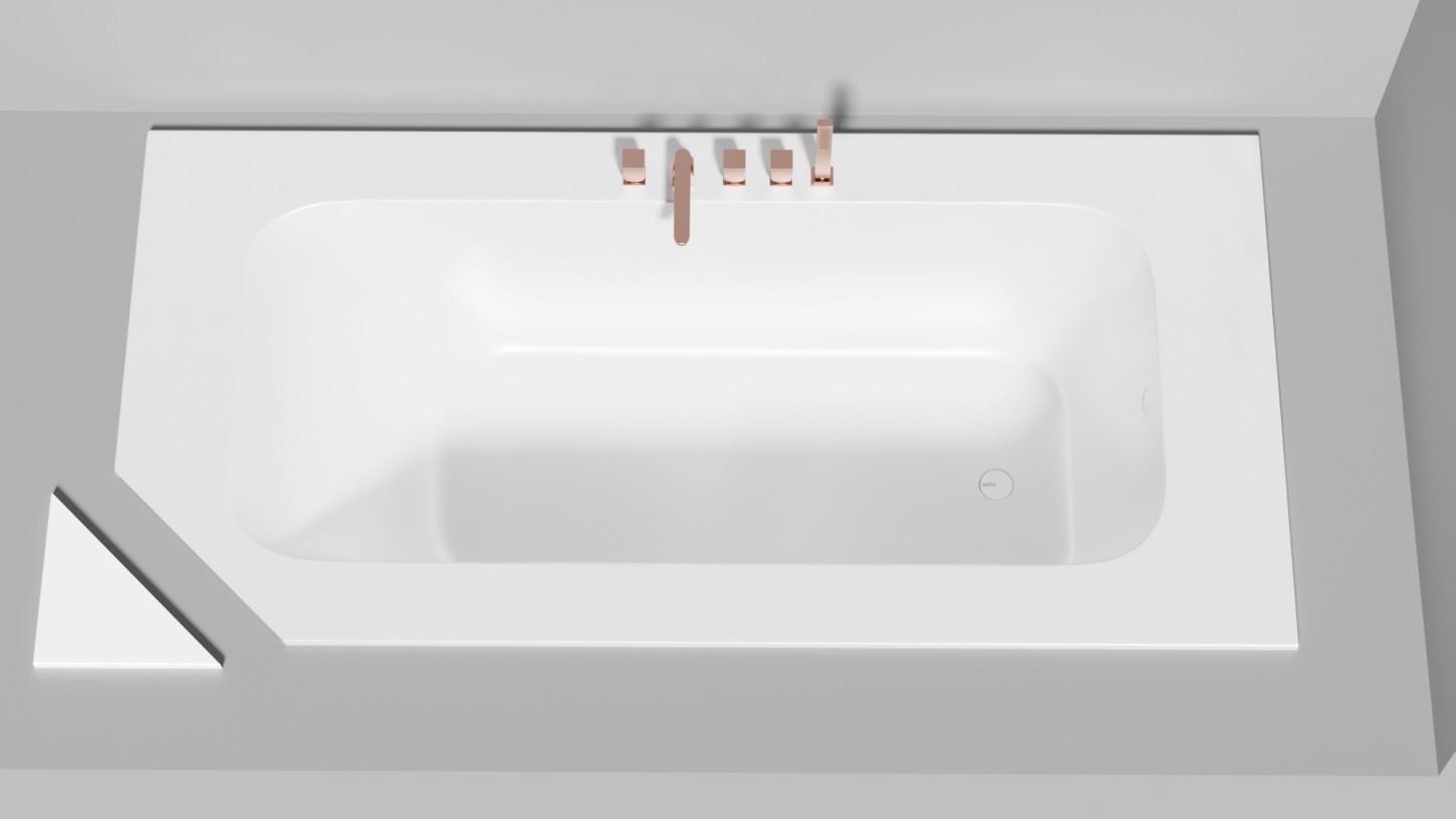 Ванна встраиваемая Salini S-Sense Orlanda Plus 102014GF 190x100.4x60 (покраска RAL полностью, глянцевый), без донного клапана